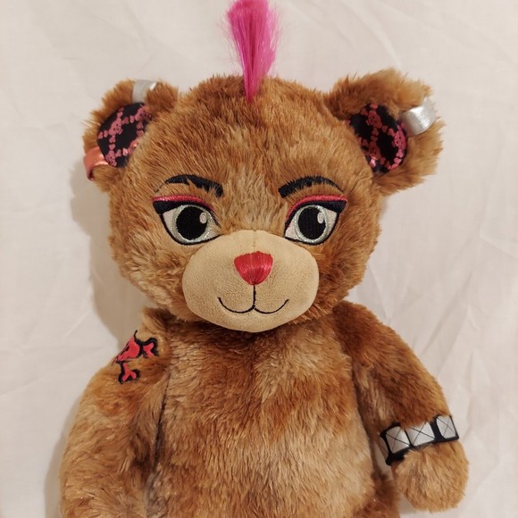 Build A Bear Hot Topic X Furry N Fierce Punk Rock Emo BAB Stuffed Animal Plush - Picture 1 of 16